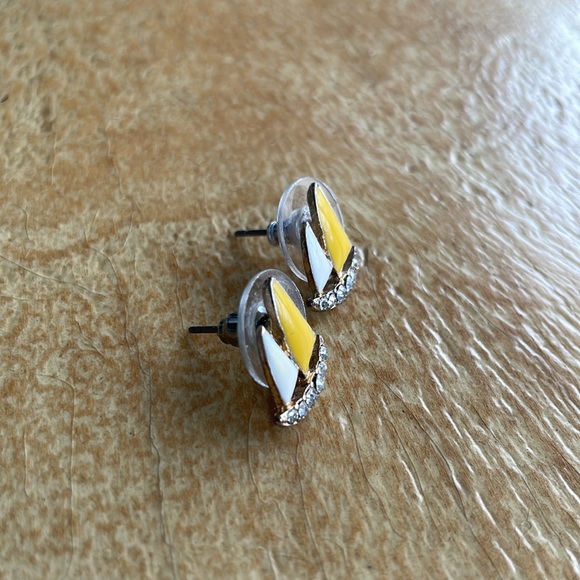 Lou Lou Women Boat Earrings - Yellow/White/Silver - Picture 5 of 7